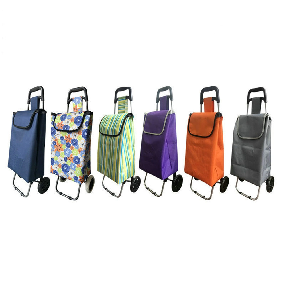 Printing Supermarket Grocery Foldable Shopping Trolley Bag