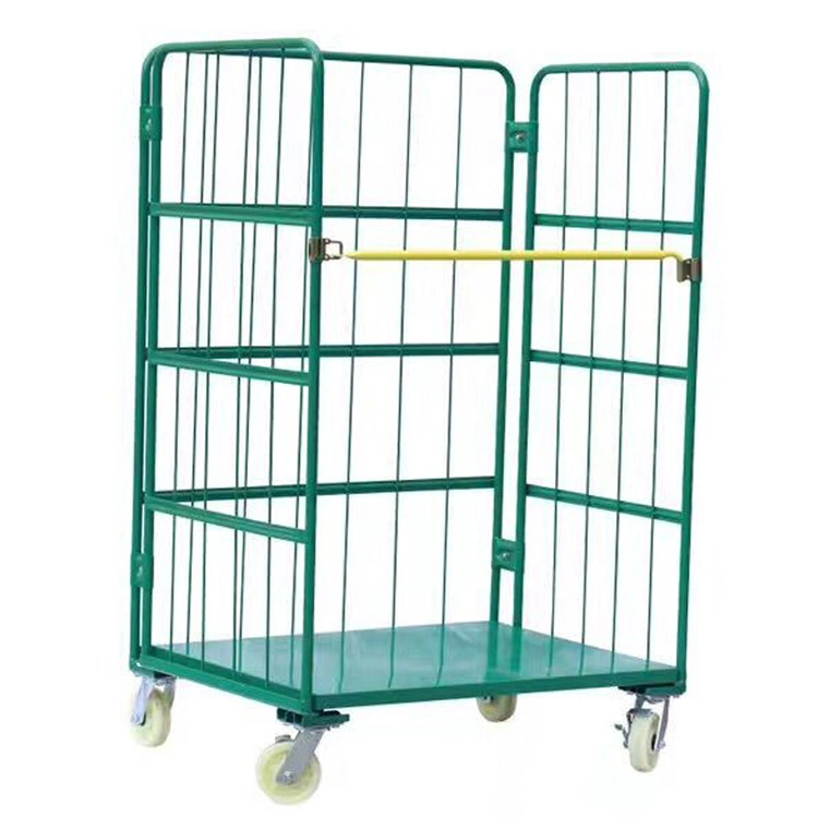 Portable Heavy Duty 3 Sides Transport Supermarket Trolleys 1000kg for Sale