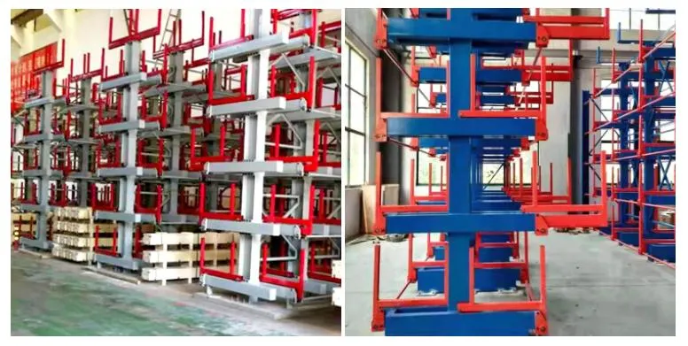 Pipe Storage Rack Adjustable Roll out Cantilever Racking System