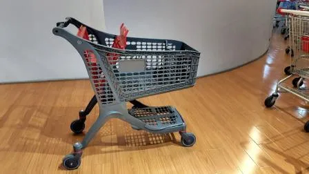 Carrito de compras de plástico multicolor de supermercado