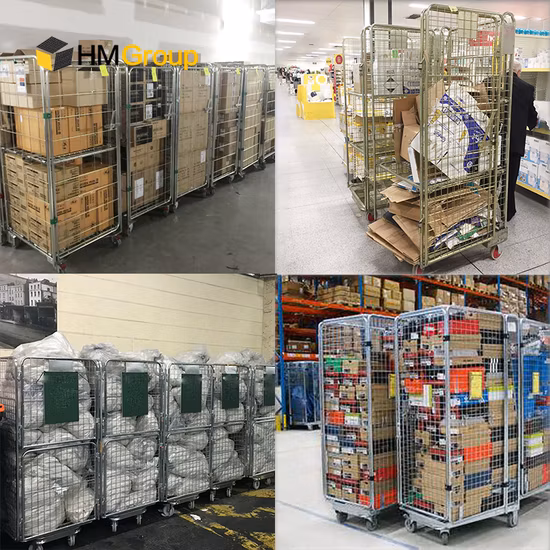 Carretilla plegable durable de la malla del transporte del supermercado del lavadero con servicio del OEM